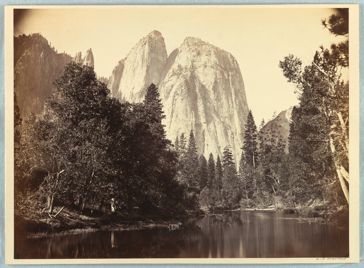 Cathedral Rocks, Yosemite af Carleton E. Watkins