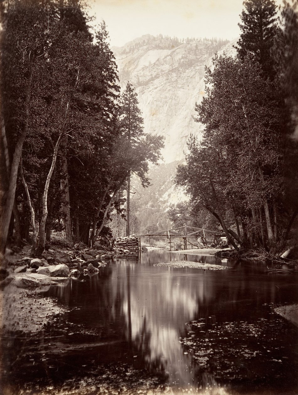 Eagle Point, 4.000 fod, Yosemite, ca. 1872, trykt ca. 1876. af Carleton E. Watkins.