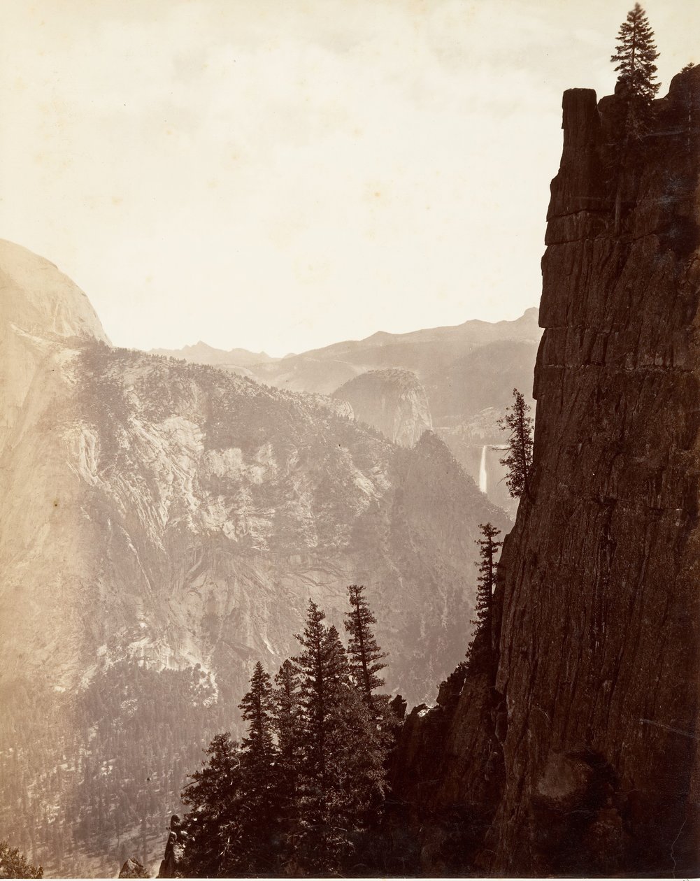 Generel udsigt over Yosemite, ca. 1872, trykt ca. 1876. af Carleton E. Watkins.