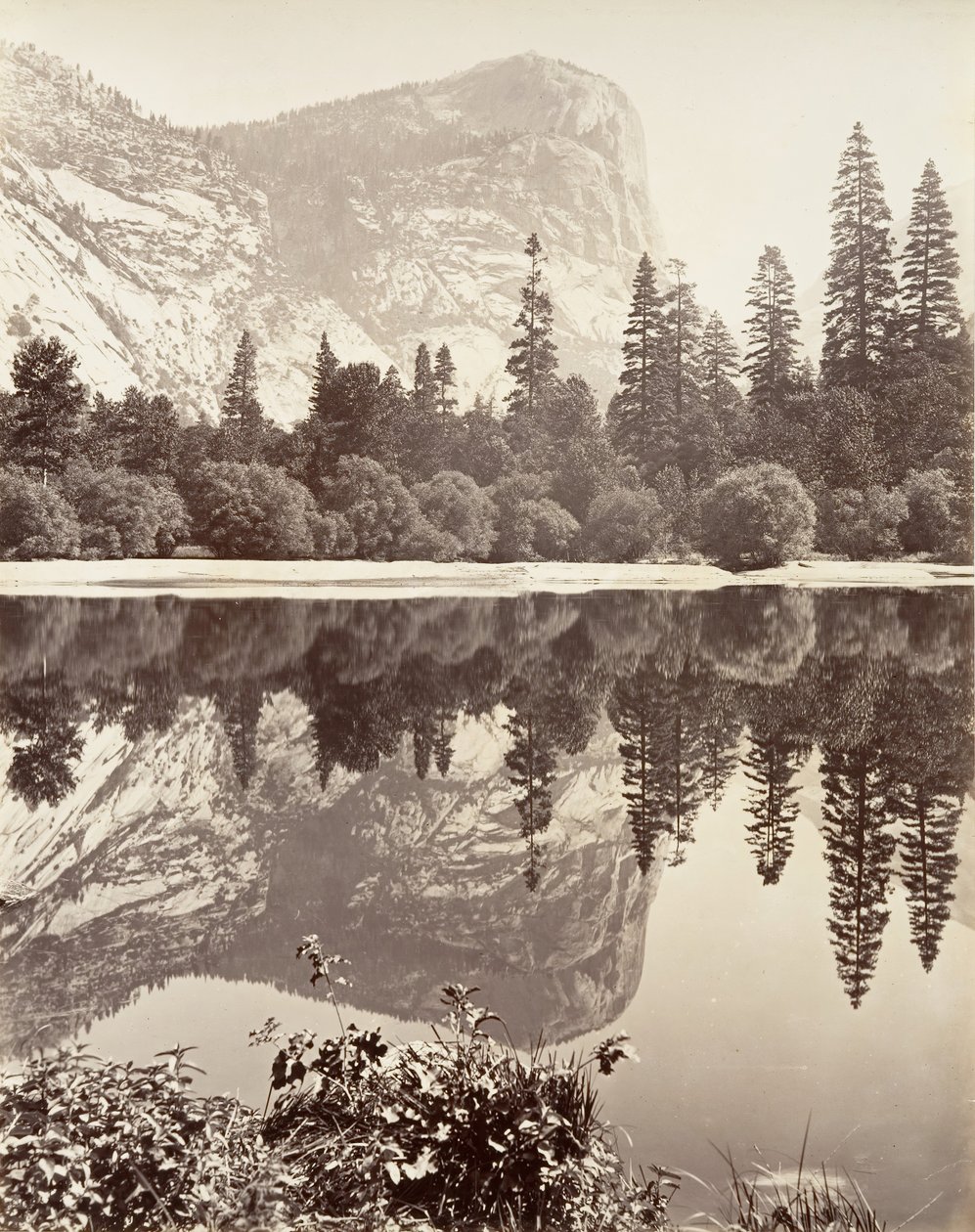 Mirror Lake, Yosemite, ca. 1872, trykt ca. 1876. af Carleton E. Watkins.