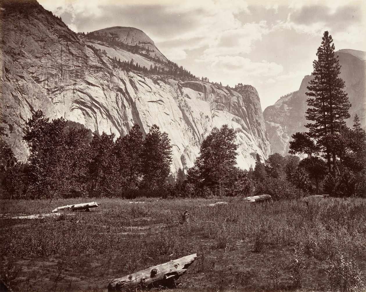 North Dome, 3.725 fod, Yosemite, ca. 1872, trykt ca. 1876. af Carleton E. Watkins.