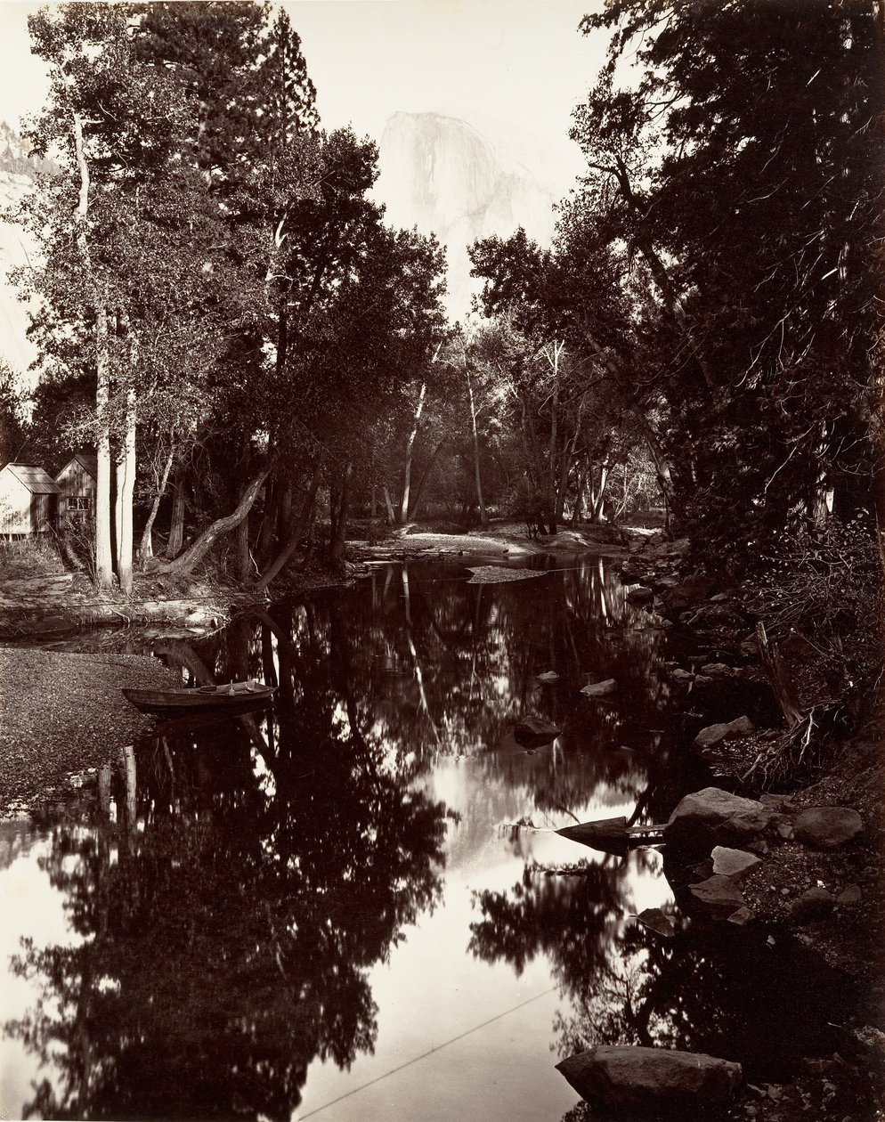 South Dome, 6.000 fod, Yosemite, ca. 1872, trykt ca. 1876. af Carleton E. Watkins.