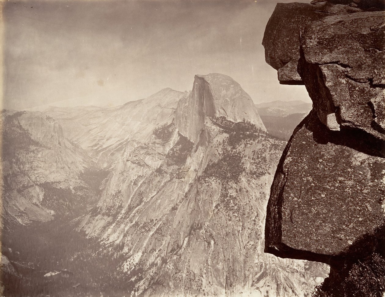 South Dome, Yosemite, ca. 1872, trykt ca. 1876. af Carleton E. Watkins.