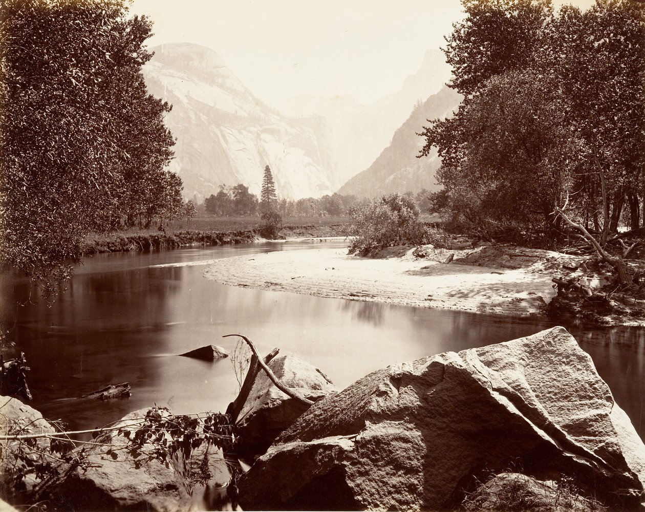 The Domes, Yosemite, ca. 1872, trykt ca. 1876. af Carleton E. Watkins.