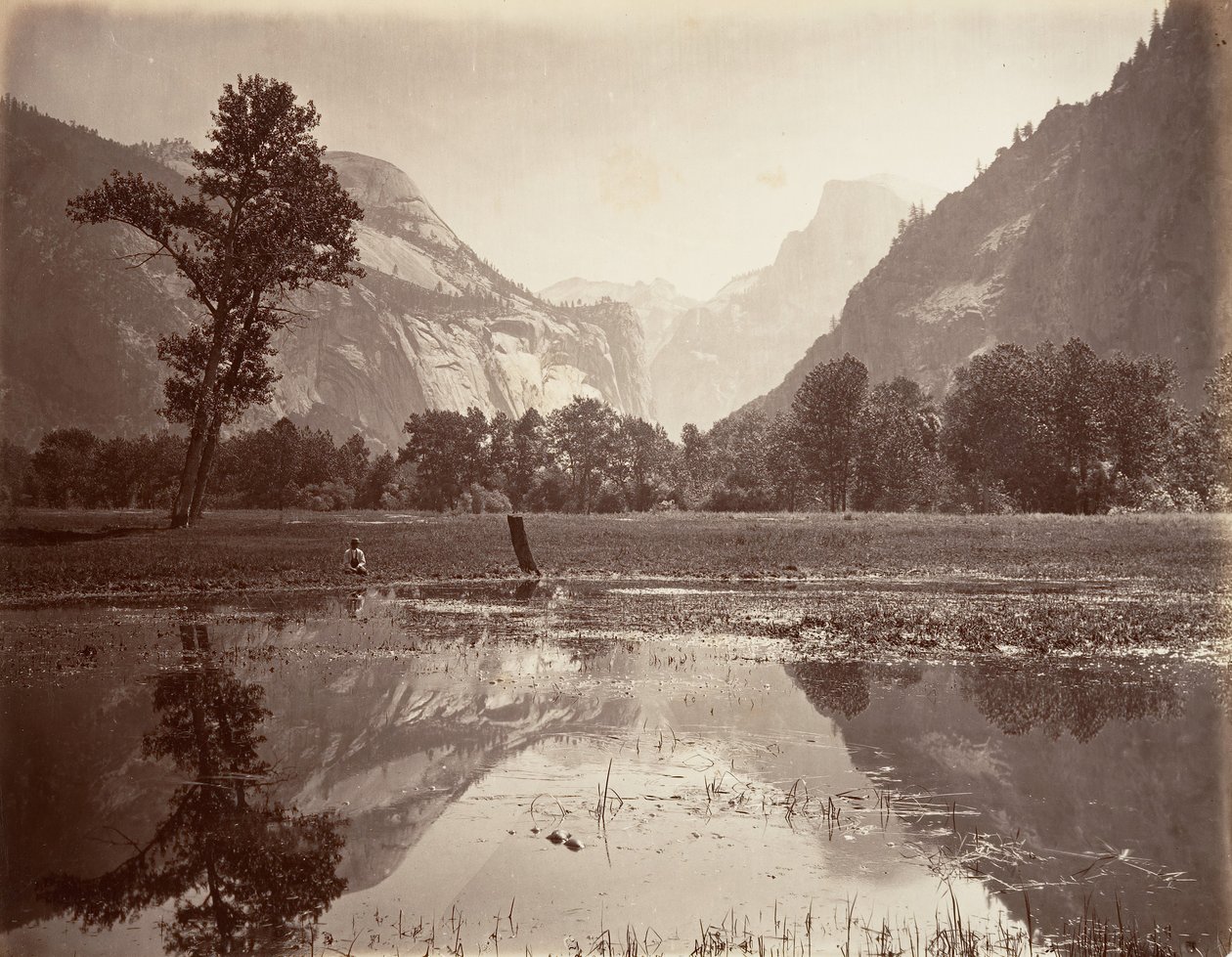 The Domes, Yosemite, ca. 1872, trykt ca. 1876. af Carleton E. Watkins.