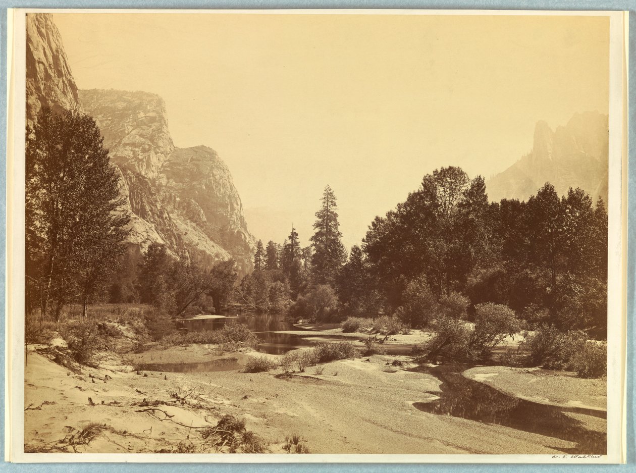 Op ad dalen, Yosemite af Carleton E. Watkins
