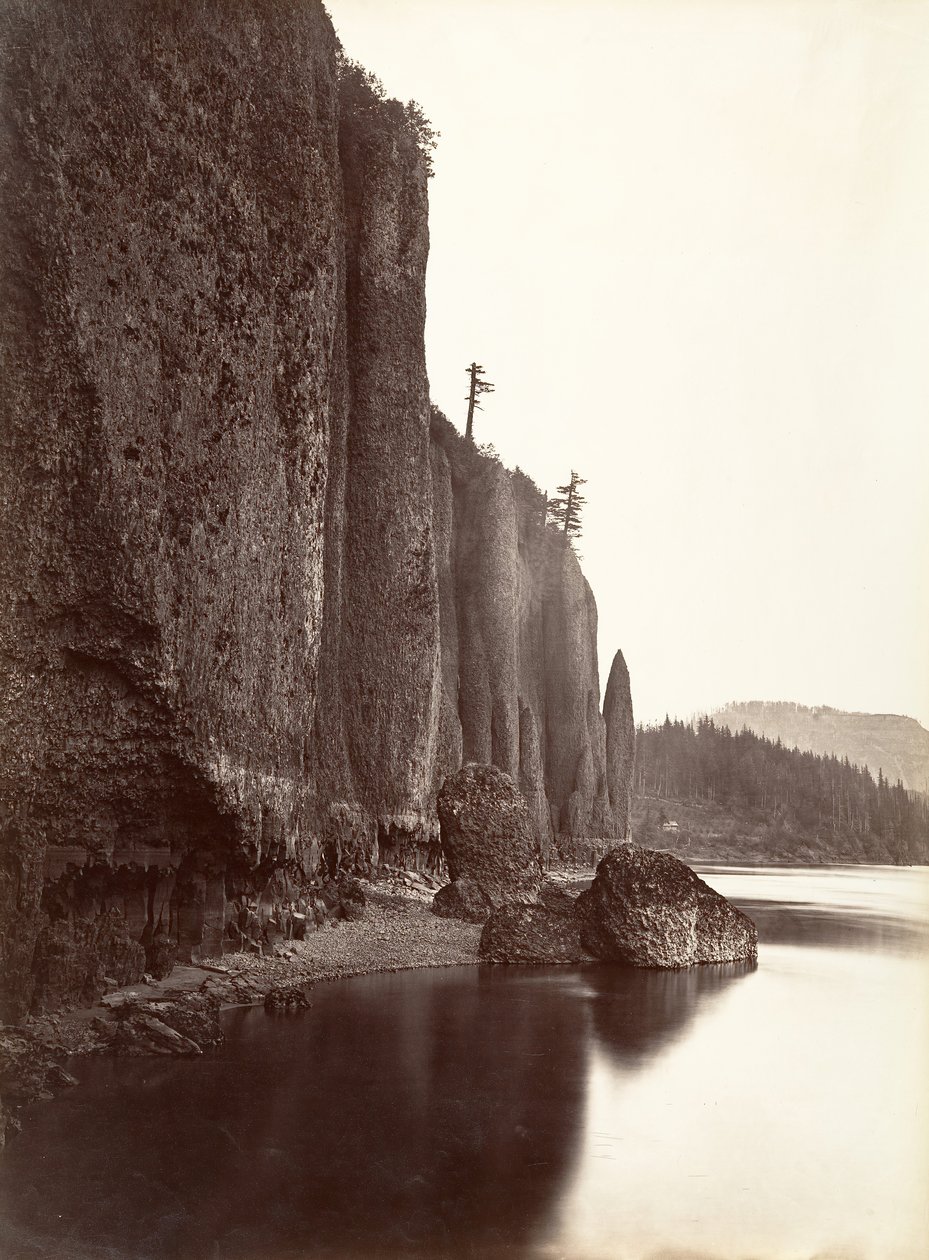 Cape Horn, Columbia River, Oregon, 1867. af Carleton Emmons Watkins