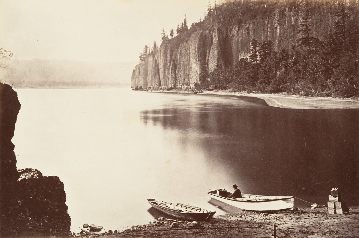 Cape Horn, Oregon, 1867, trykt ca. 1876. af Carleton Emmons Watkins