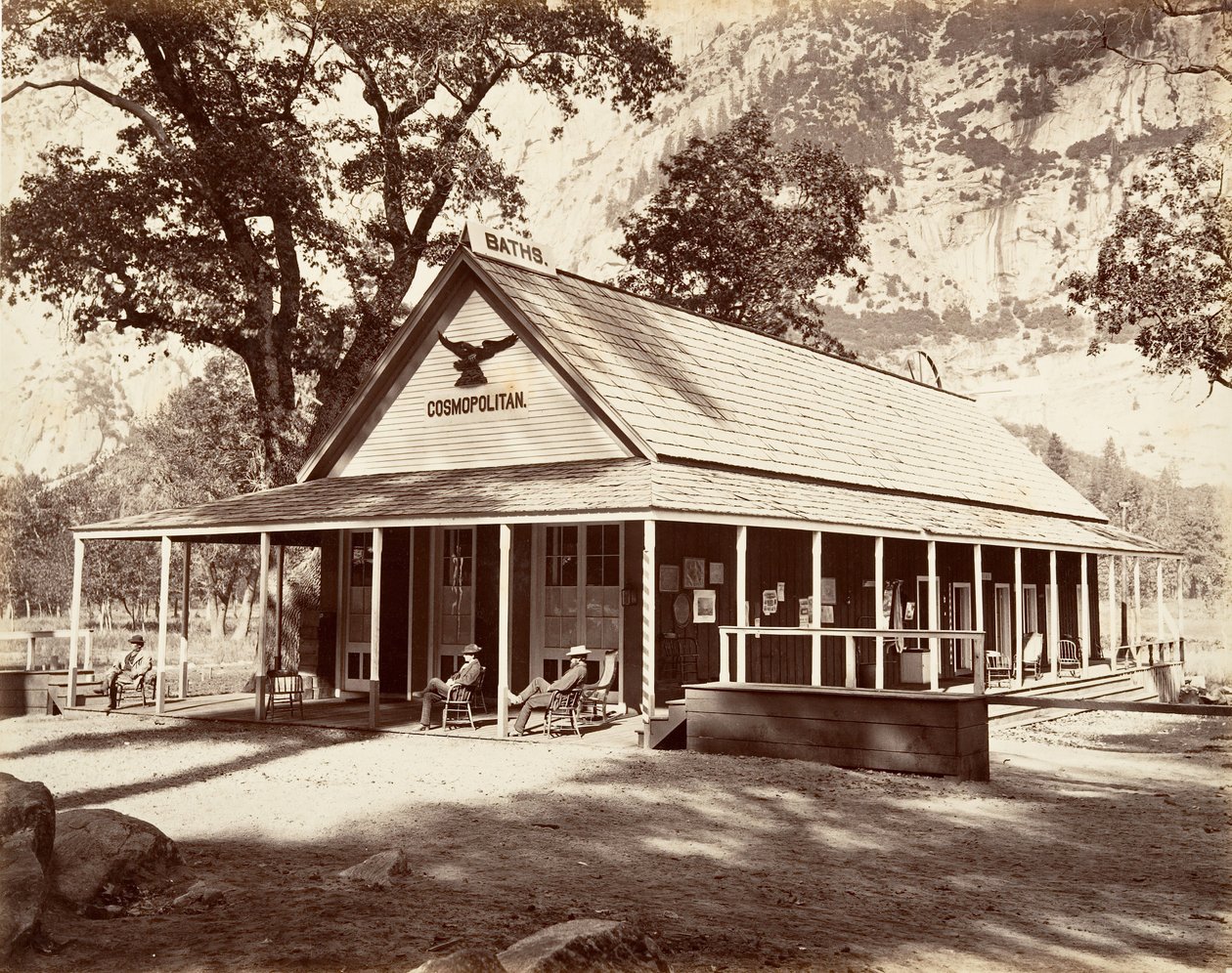 Cosmopolitan Saloon, ca. 1872, trykt ca. 1876. af Carleton Emmons Watkins
