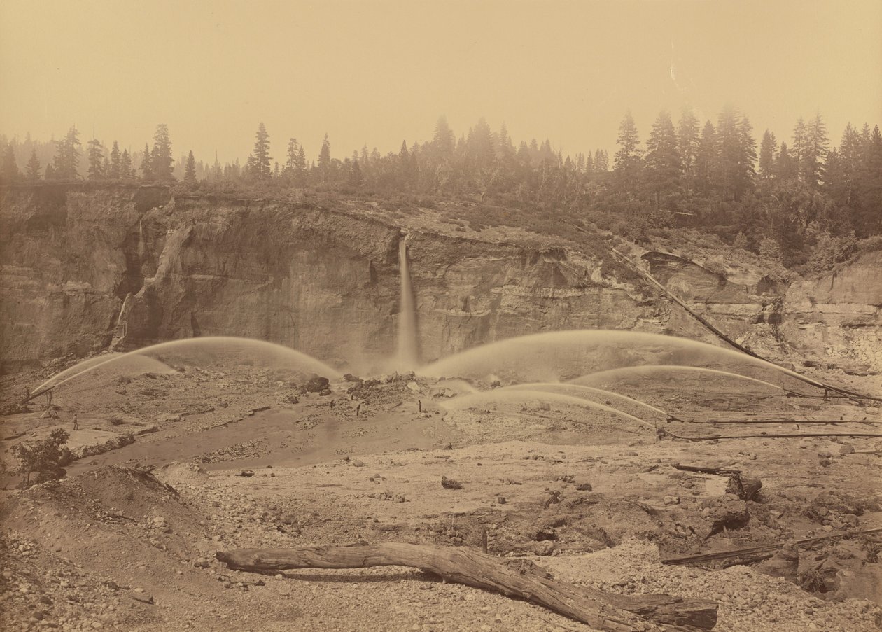 Malakoff Diggins, North Bloomfield, Nevada County,1871 (foto) af Carleton Emmons Watkins