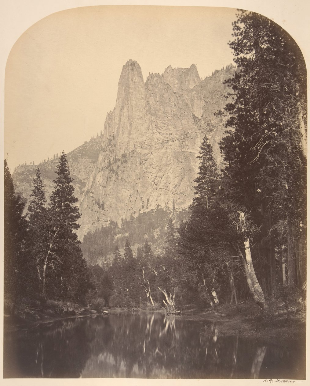 River View, Sentinel, 3270 fod, 1861. af Carleton Emmons Watkins