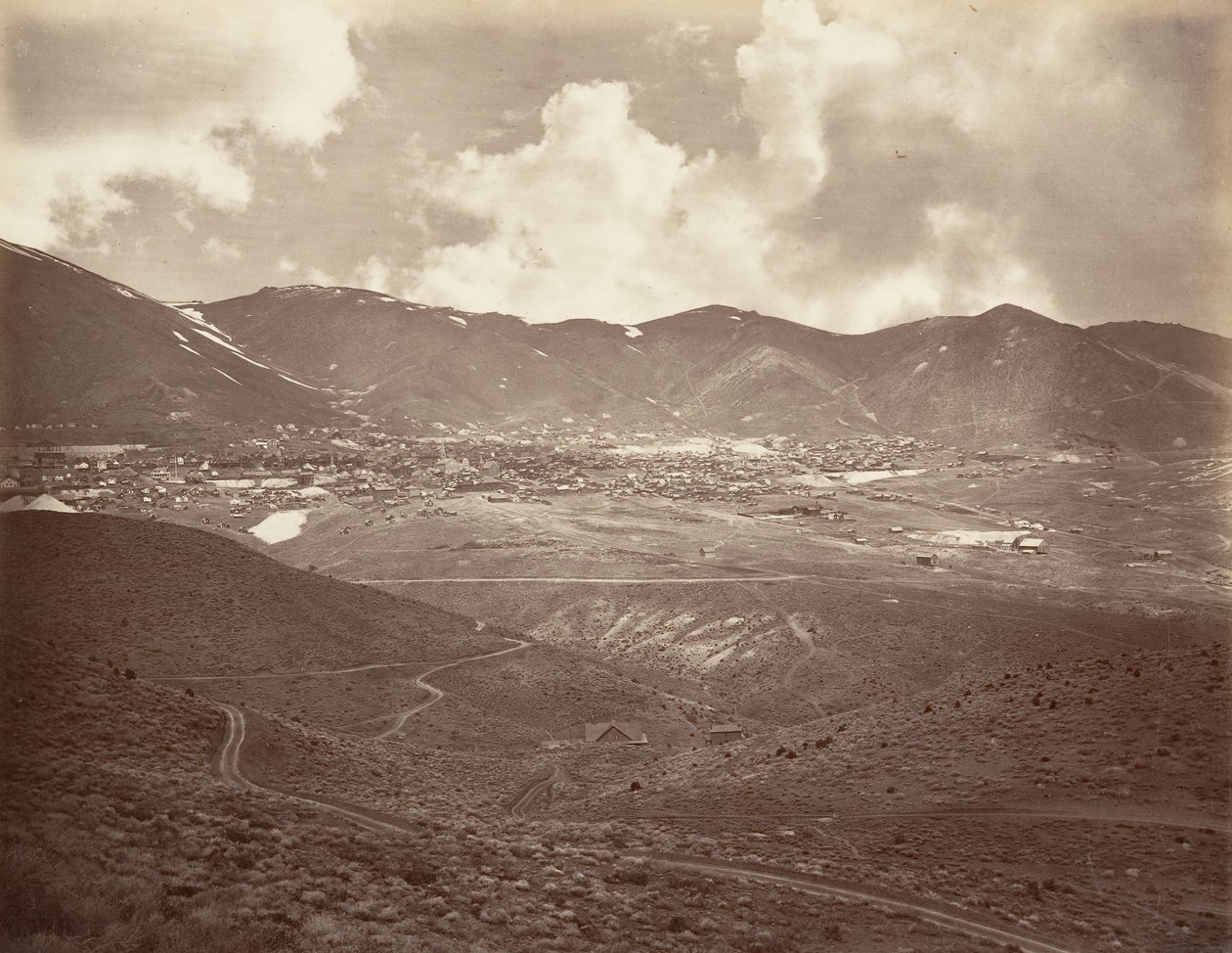 Virginia City, 1875, trykt ca. 1876. af Carleton Emmons Watkins