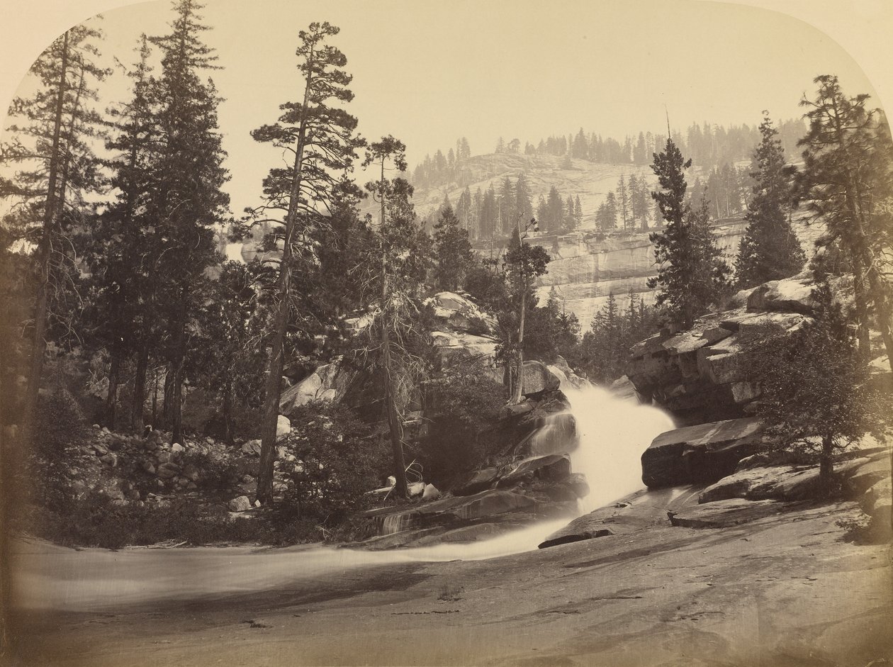 Vandfald - Nevada Fall - 700 fod, Yosemite af Carleton Watkins
