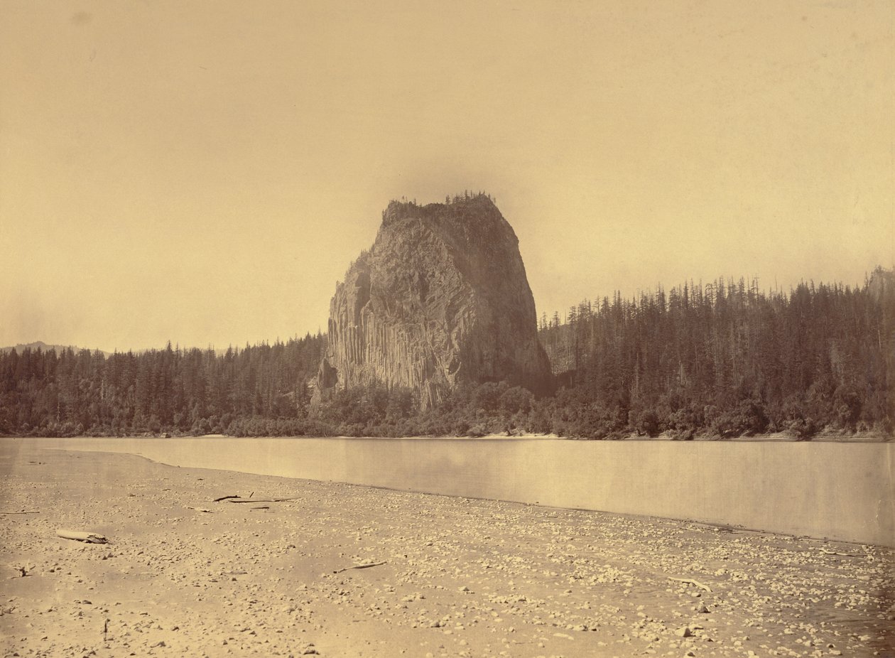 [Castle Rock, Columbiafloden] af Carleton Watkins