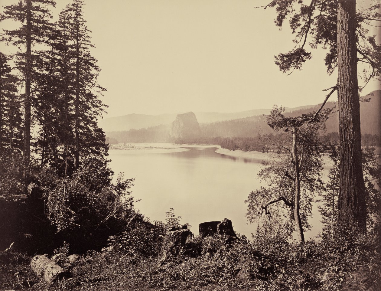Castle Rock, Columbia River af Carleton Watkins