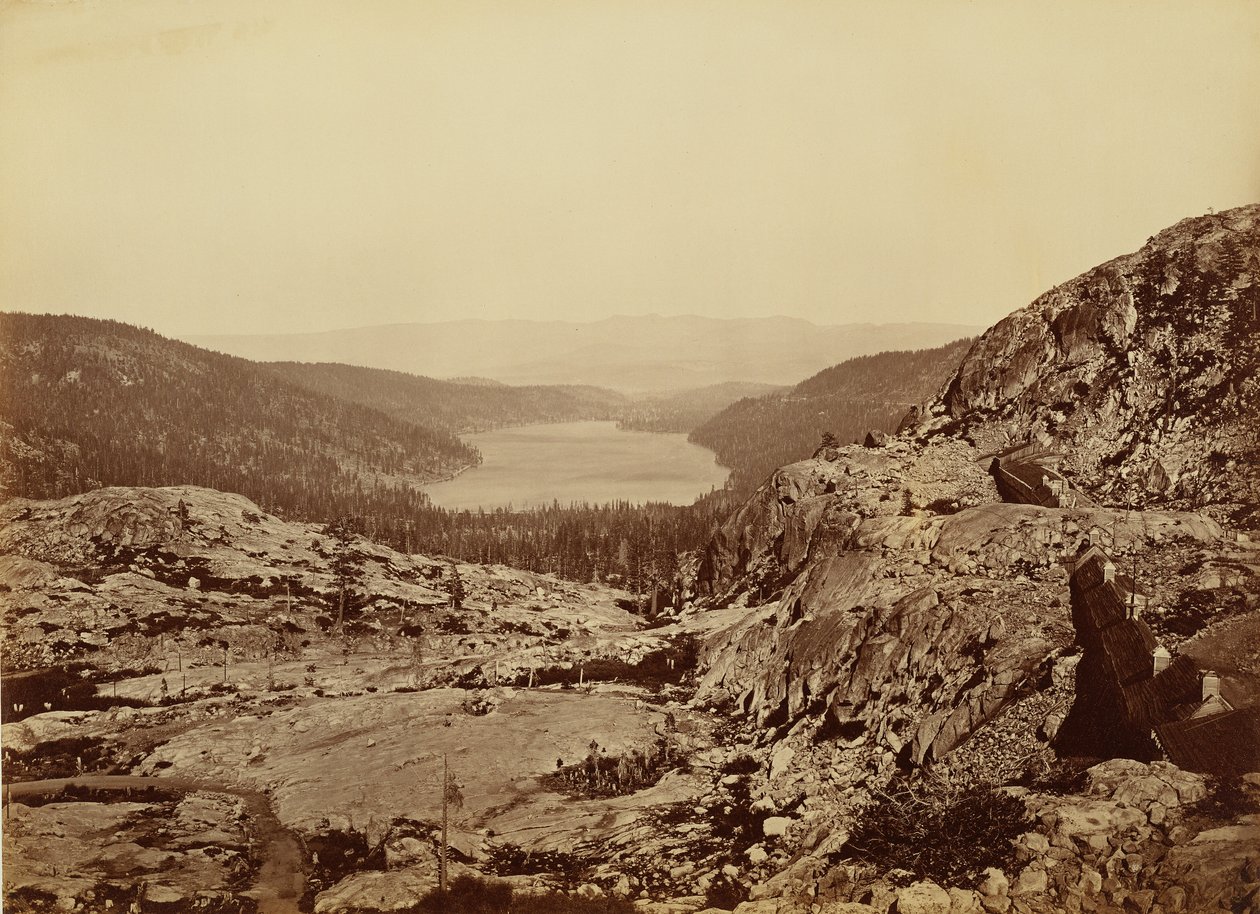 Donner Lake, C.P.R.R. af Carleton Watkins