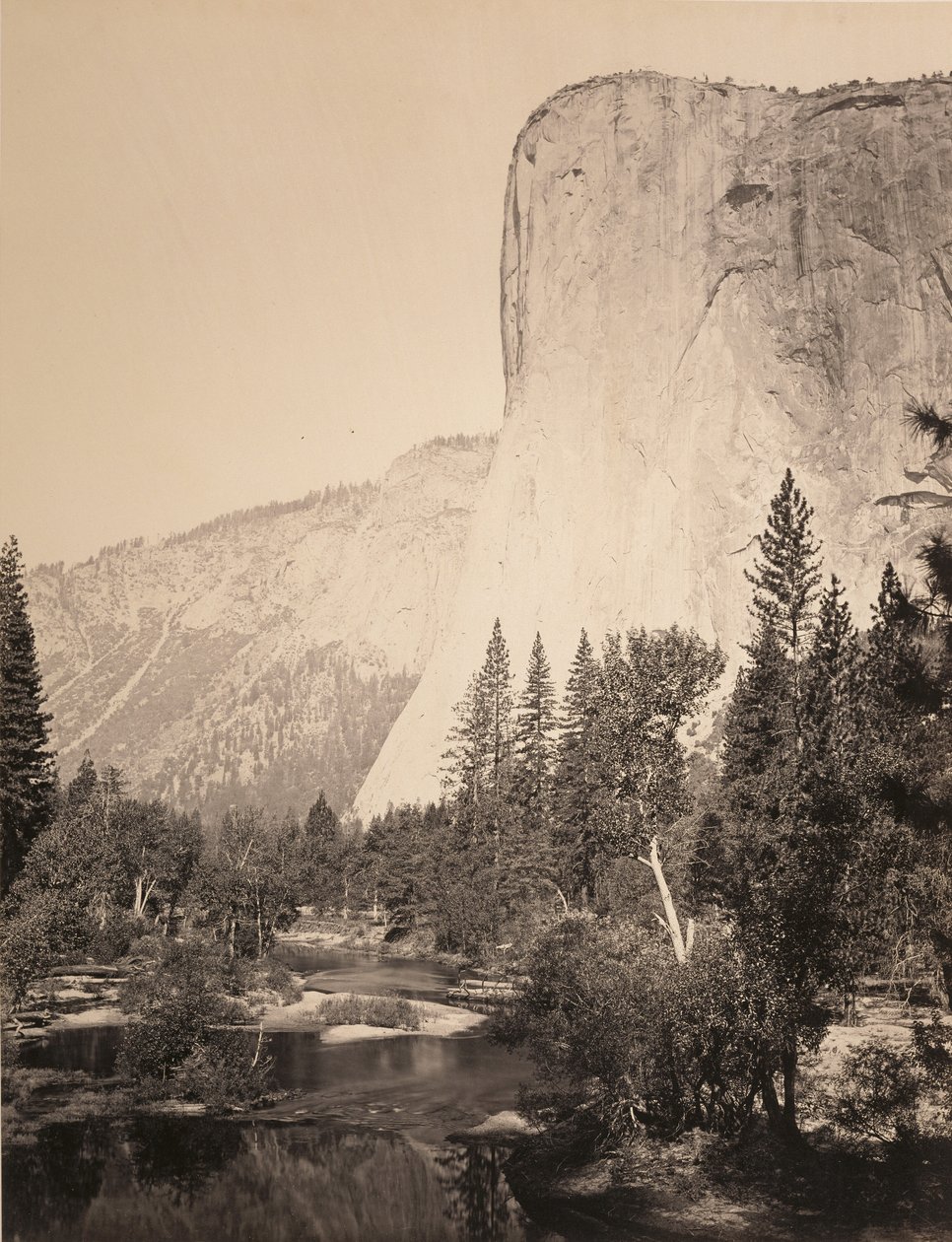 El Capitan (3600 fod) Yosemite af Carleton Watkins
