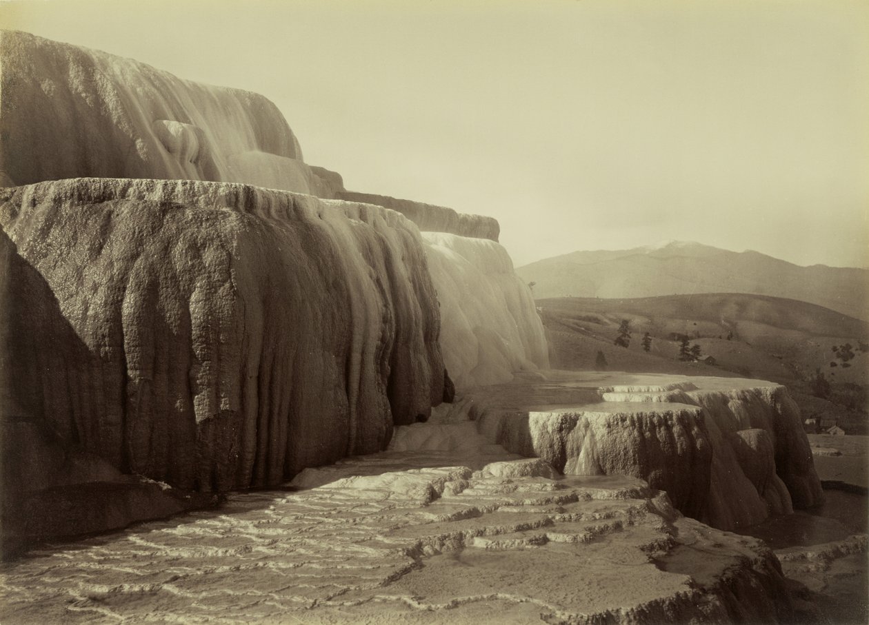 [Minerva-terrasserne, Mammoth Hot Springs Nationalpark] af Carleton Watkins