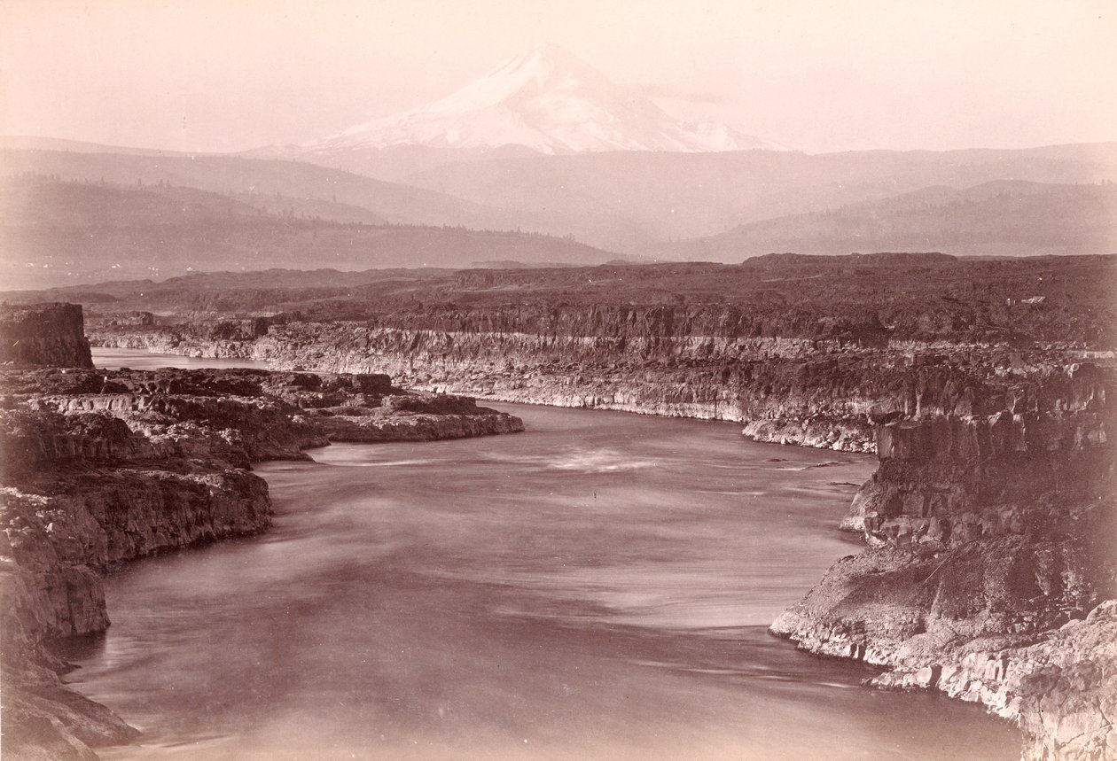 [Mount Hood set fra The Dalles, Oregon] af Carleton Watkins