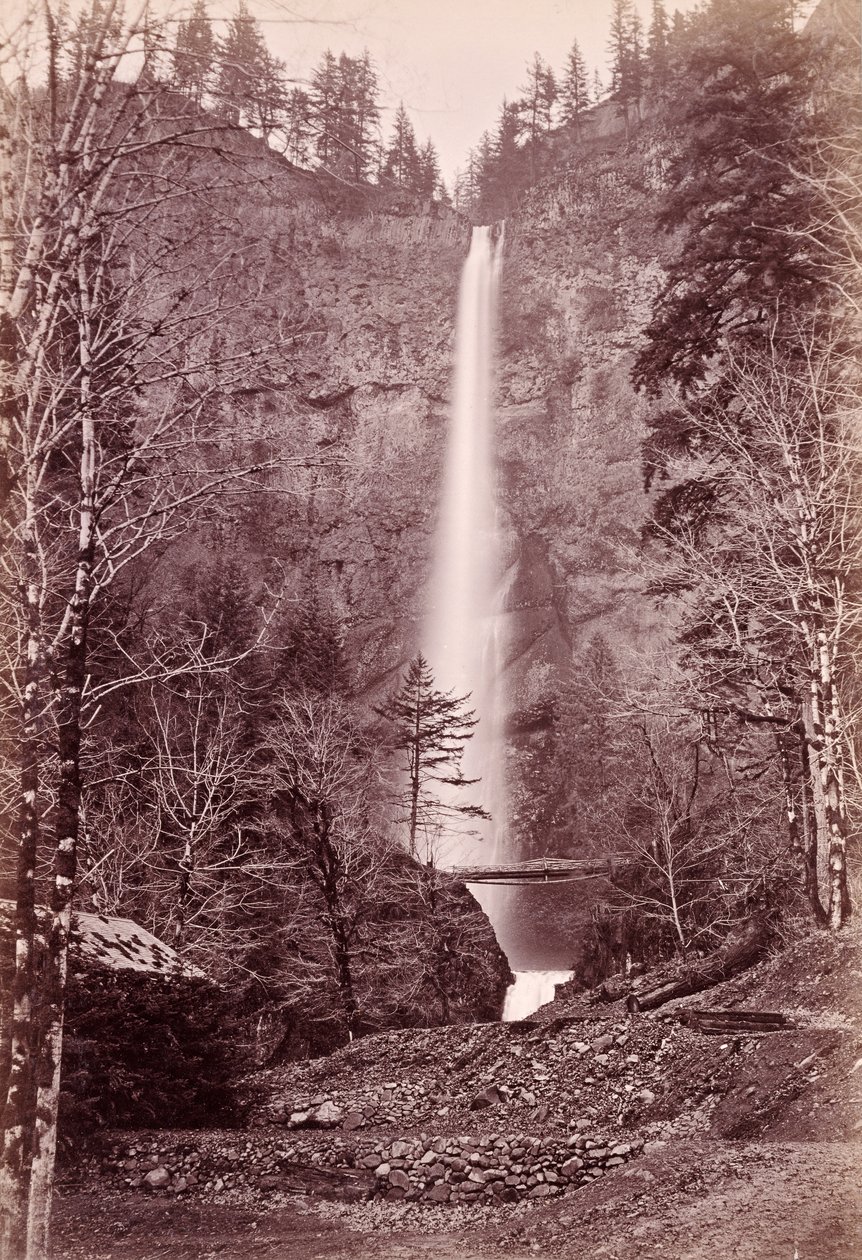 Multnomah-vandfaldene, 700 fod, Oregon af Carleton Watkins