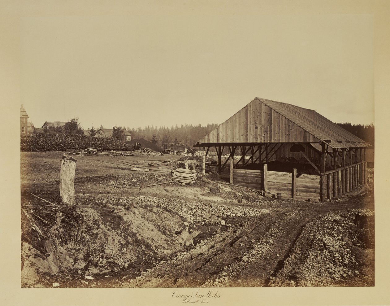 Oswego jernværk, Willamette-floden af Carleton Watkins