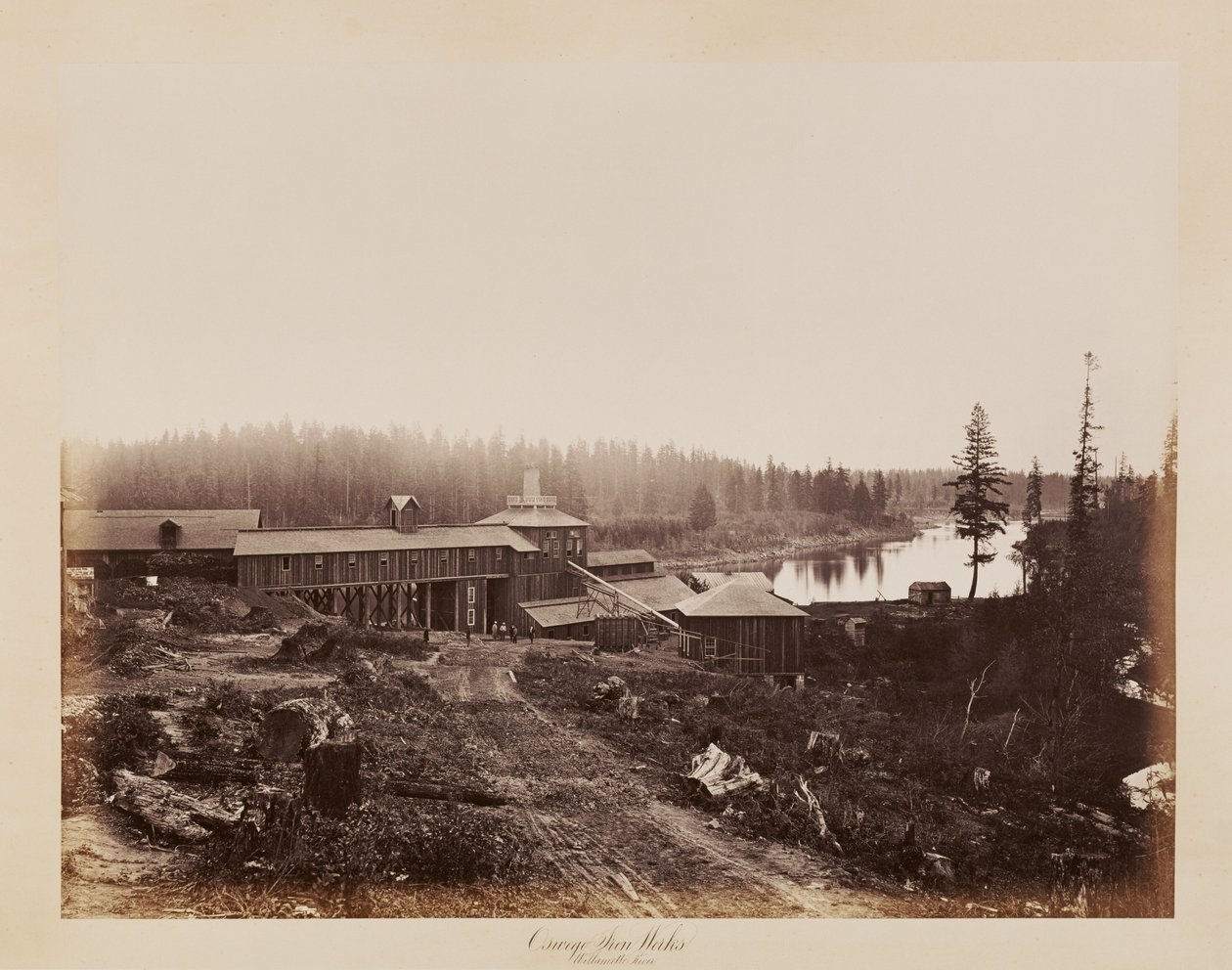 Oswego Jernværk, Willamette-floden af Carleton Watkins
