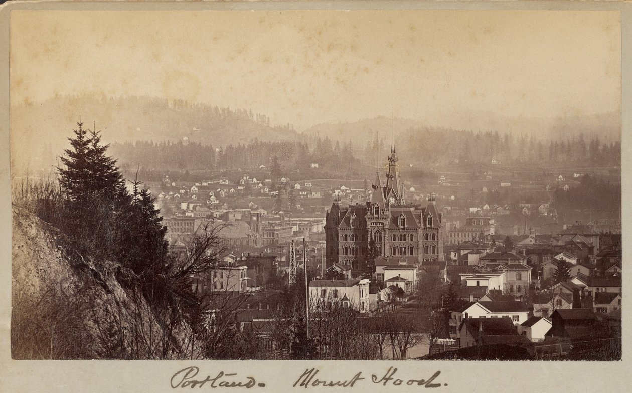 Portland - Mount Hood af Carleton Watkins