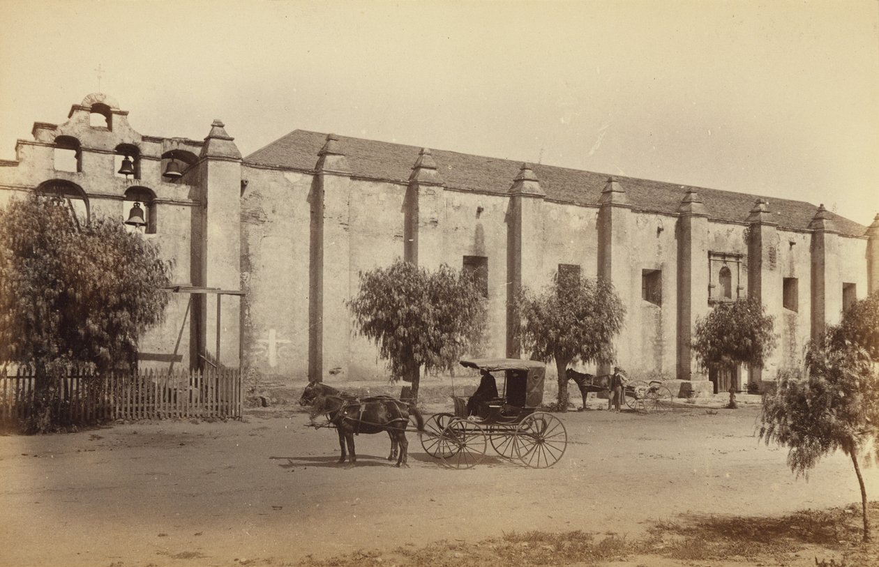 San Gabriel-missionen, Californien af Carleton Watkins