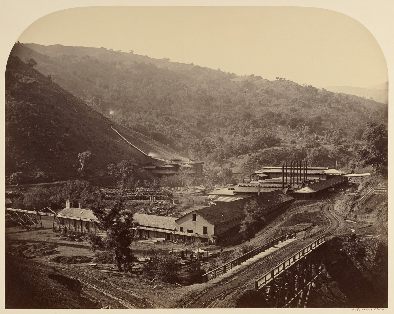 Smelteværker, New Almaden af Carleton Watkins