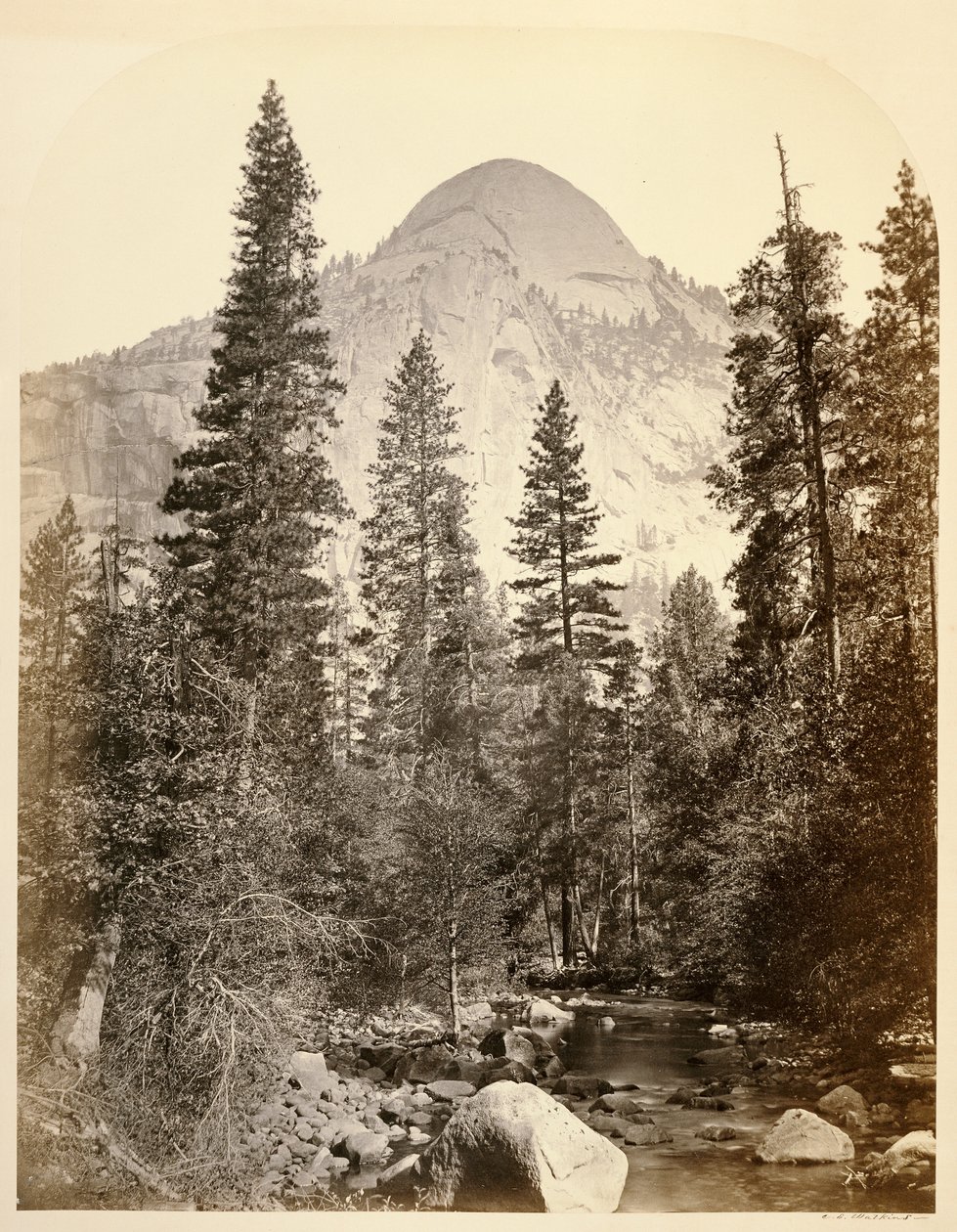 Tacoye [sic] - North Dome, 3729 fod. Yo Semite af Carleton Watkins