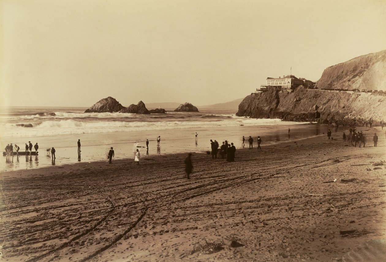 Cliff House, San Francisco af Carleton Watkins