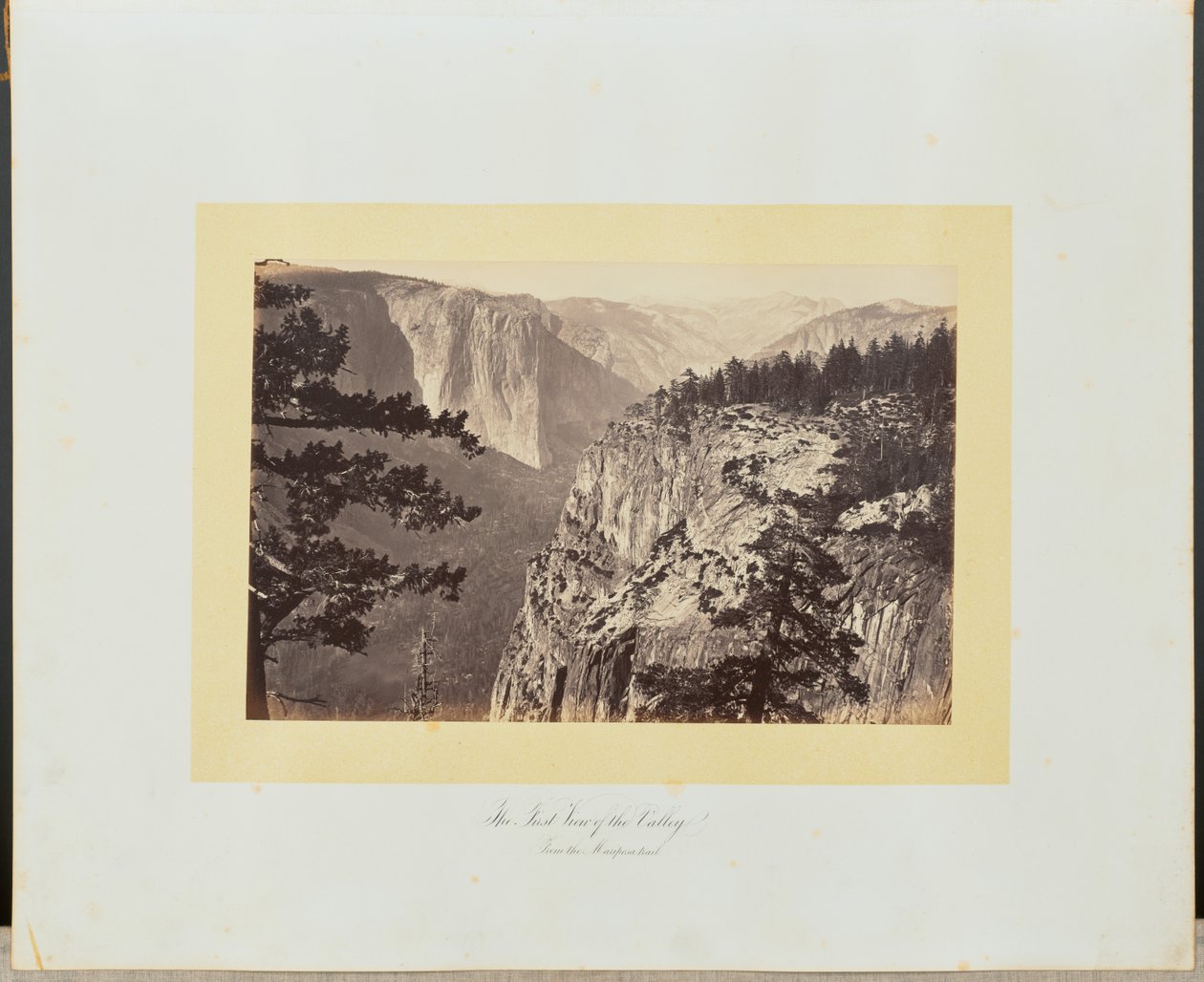 Det første syn af dalen fra Mariposa-stien af Carleton Watkins