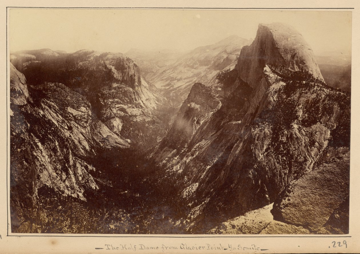 Half Dome fra Glacier Point, Yosemite af Carleton Watkins