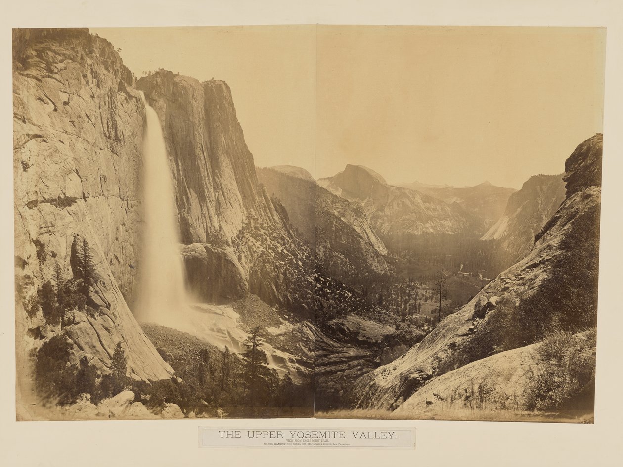 Den øvre Yosemite-dal. Udsigt fra Eagle Point Trail. af Carleton Watkins