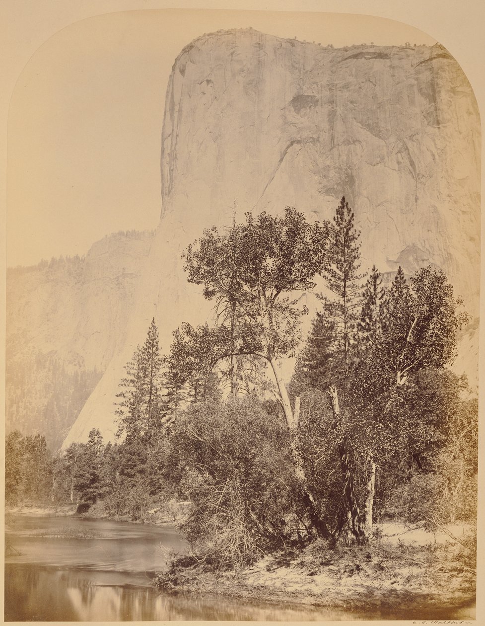 Tutucanula - El Capitan, 3600 fod, Yosemite af Carleton Watkins