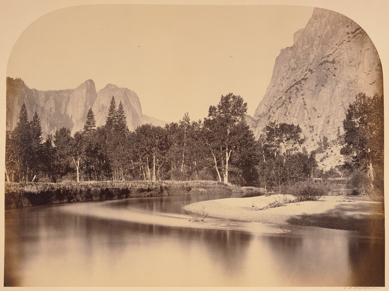 Udsigt fra Camp Grove ned gennem dalen - Yo Semite af Carleton Watkins