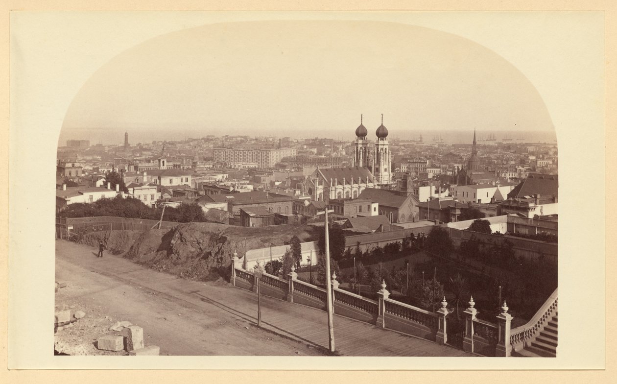 Udsigt fra Chas. Crockers bolig mod øst af Carleton Watkins