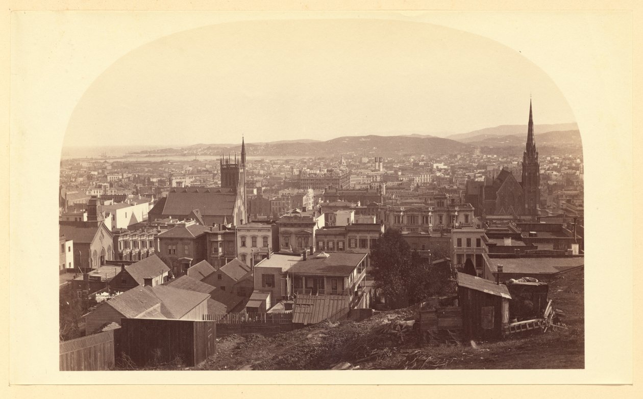 [Udsigt fra Chas. Crockers residens mod syd, S.F.] af Carleton Watkins