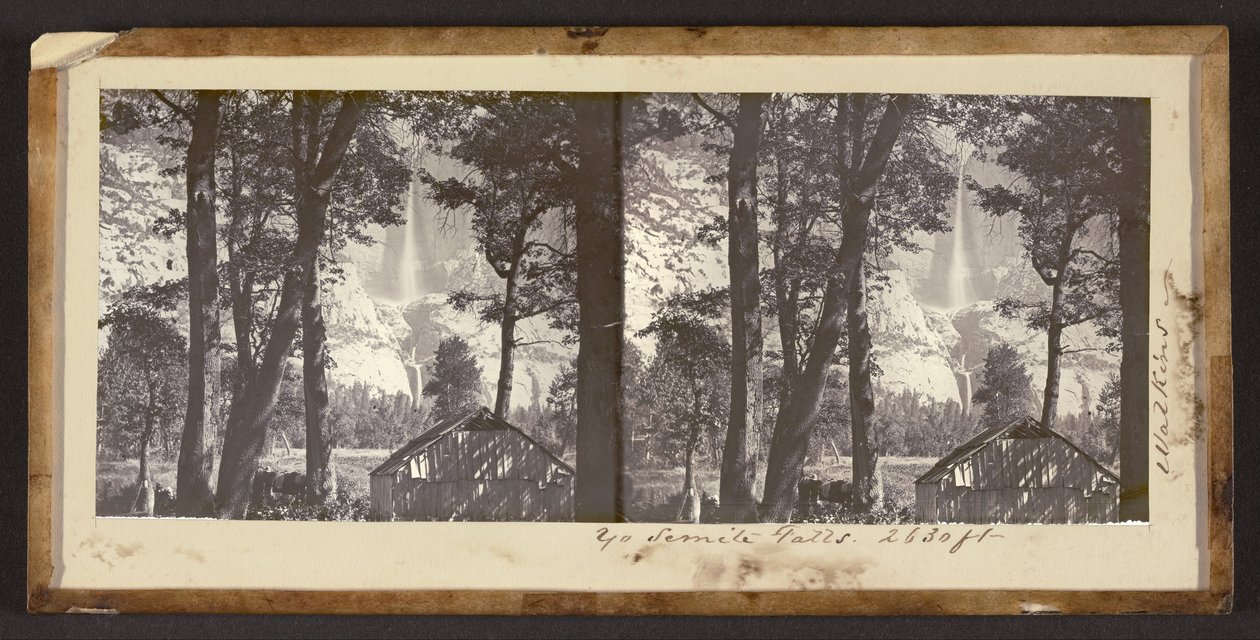 Yo Semite Falls. 2630 fod af Carleton Watkins