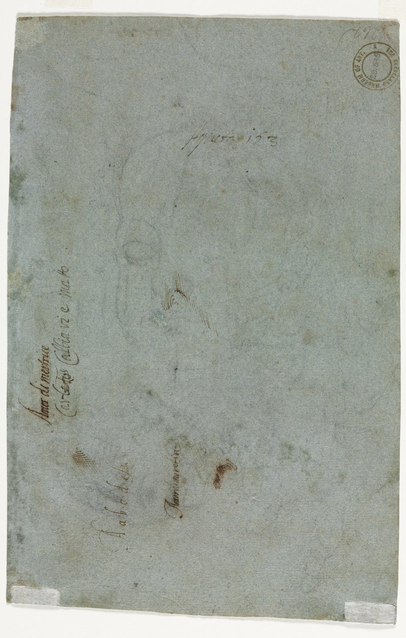 Skitse af et barns hoved (verso) af Carletto Caliari