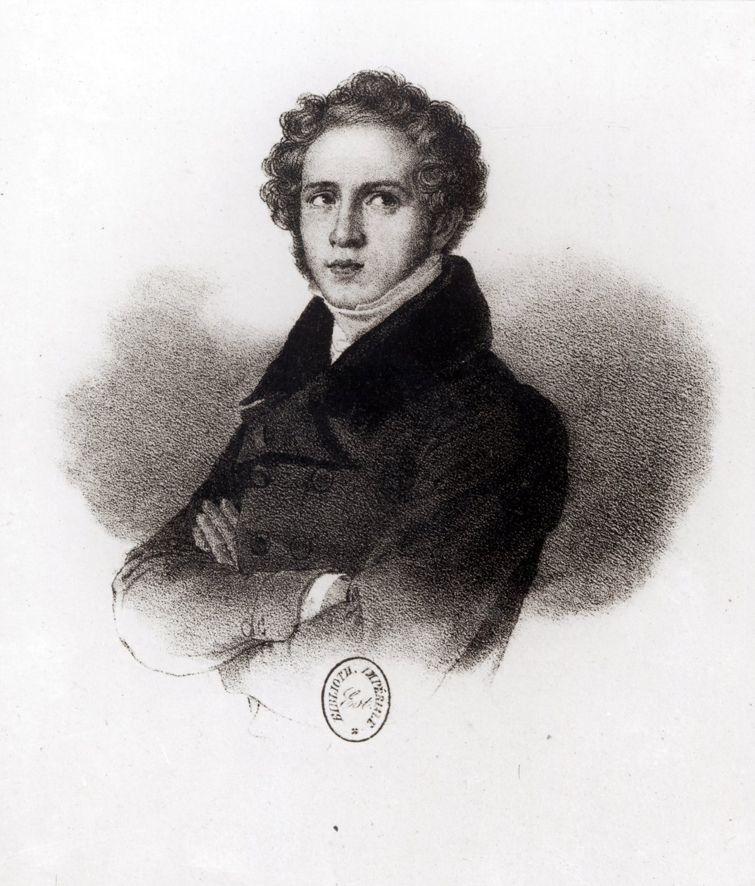 Portræt af Vincenzo Bellini (1801-35), graveret af Alessandro Focosi (1839-69) af Carlo Arienti