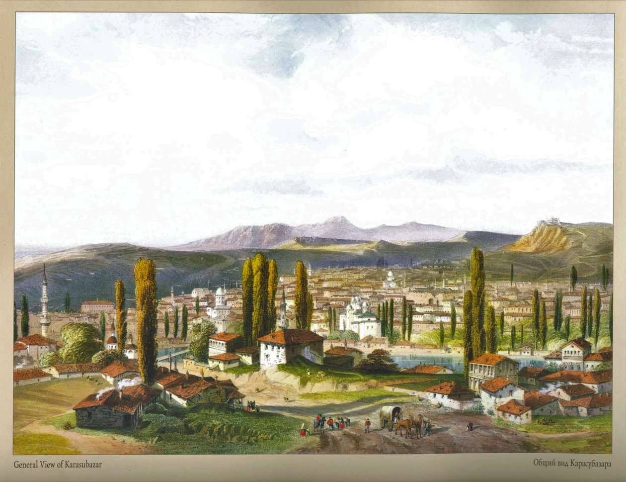 Carlo Bossoli. Karasubazar. Generel form af Carlo Bossoli