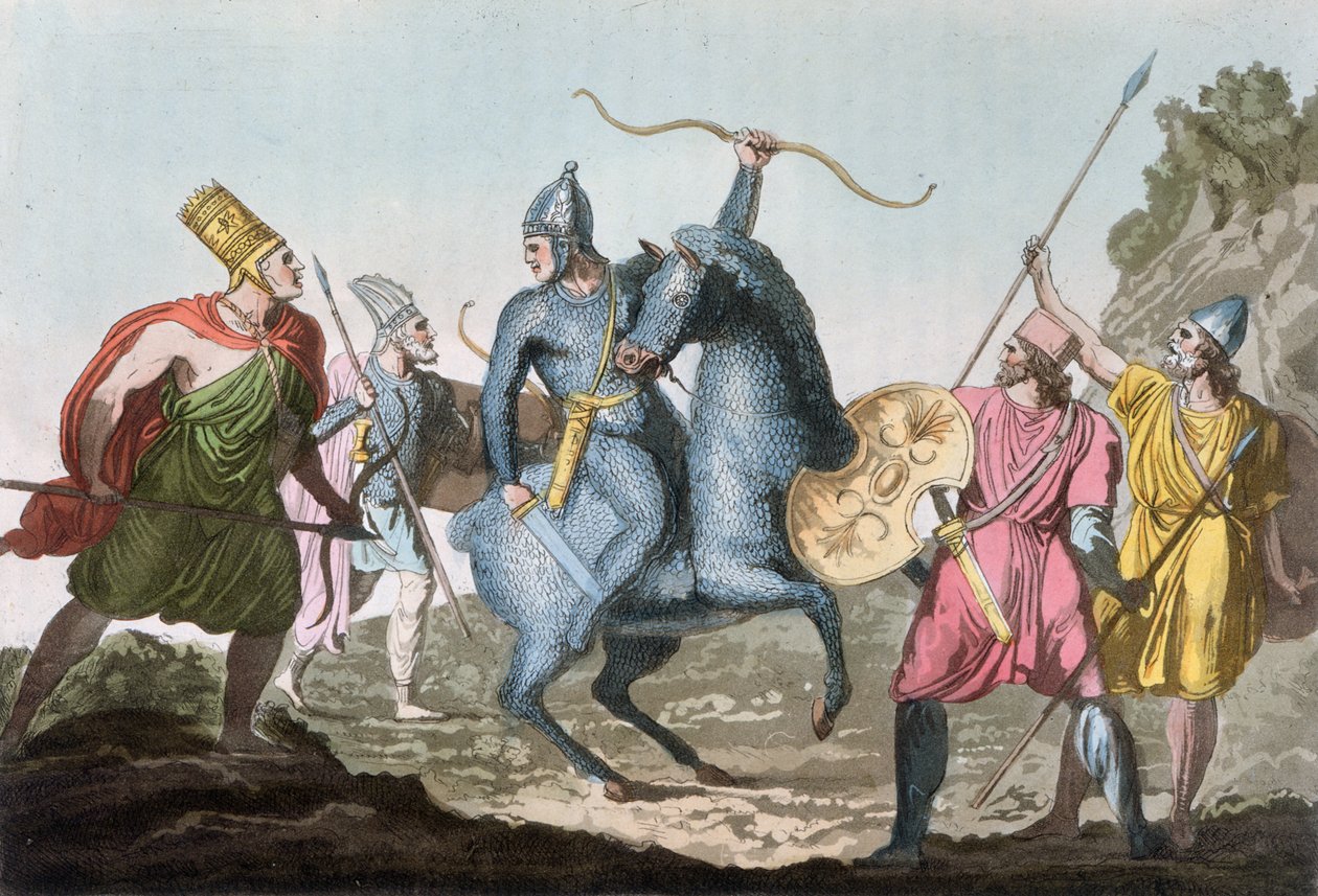 Arsacide-dynastiets militærdragter, 1821 af Carlo Botticelli