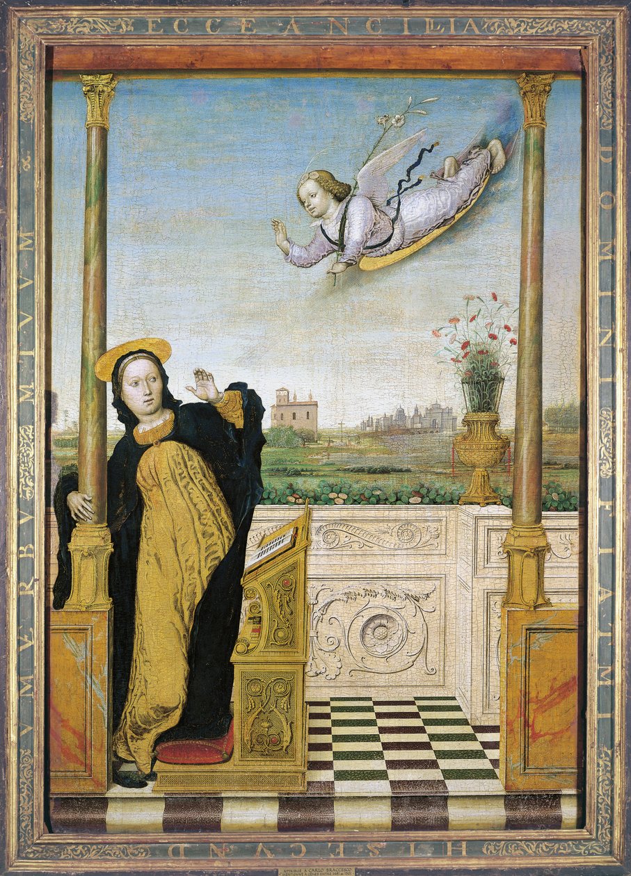 Triptykon, centralt panel: Bebudelsen af Carlo Braccesco