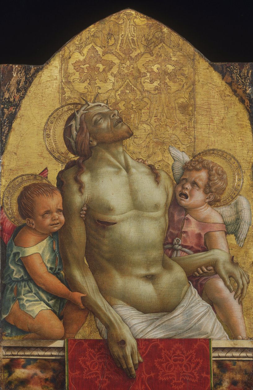 Dead Christ Supported by Two Angels af Carlo Crivelli
