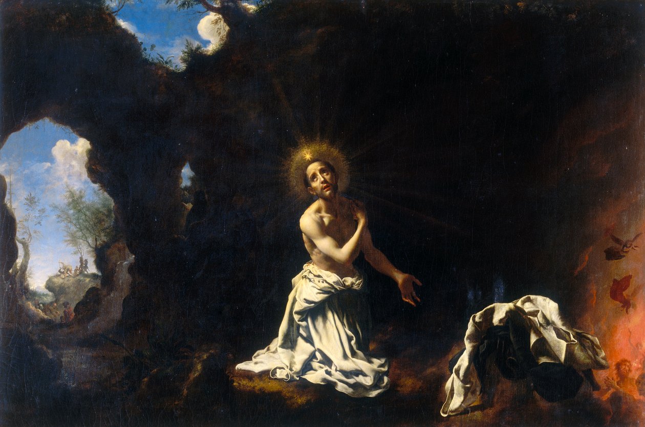 St. Dominic den angrende af Carlo Dolci