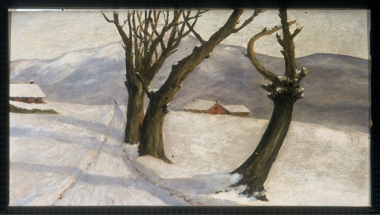 Vinterlandskab, ca. 1920 af Carlo Ferrario
