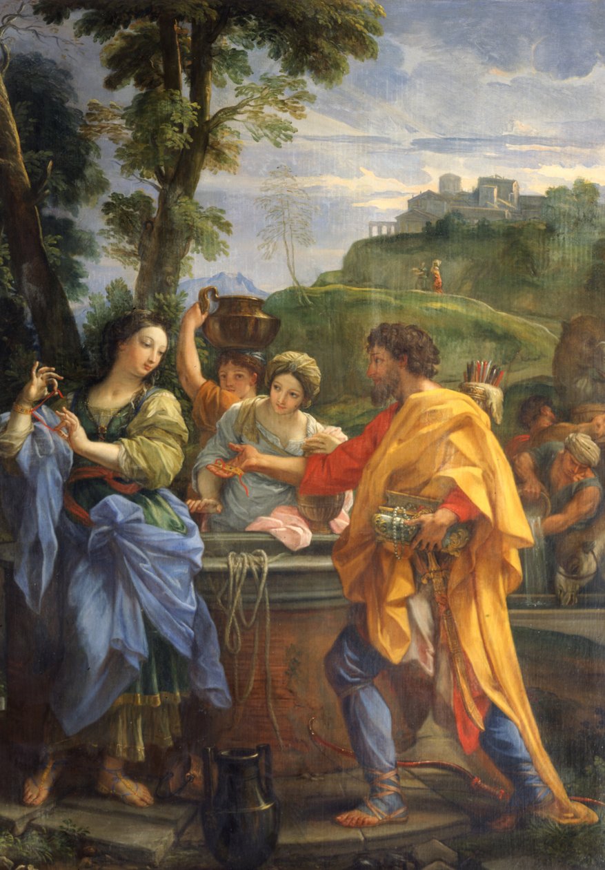 Abrahams og Rakels tjener af Carlo Maratta or Maratti