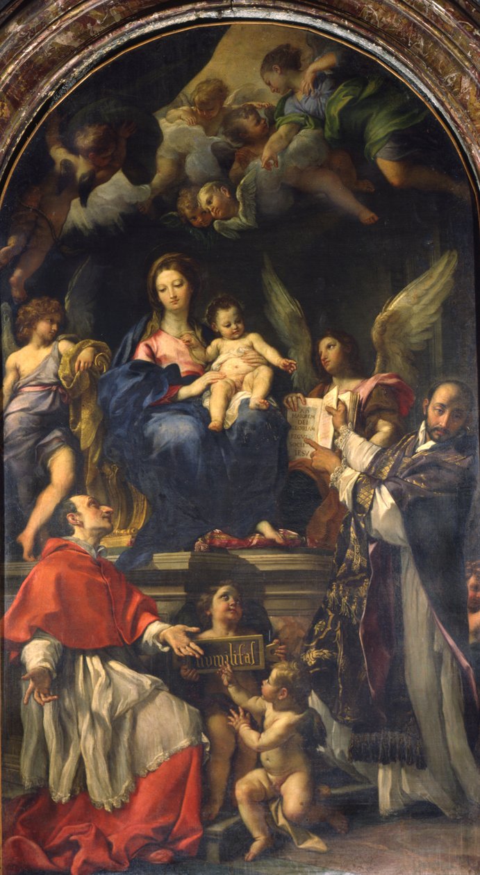 Den tronende jomfru mellem de hellige Carlo Borromeo og Ignatius af Loyola, ca. 1685 af Carlo Maratta or Maratti