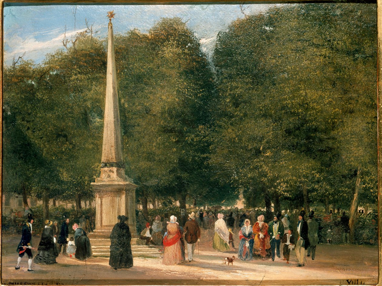 Blomsterfest til San Foca-fest i Milano 20/04/1845 (olie på lærred af Carlo Jotti